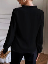 Solid Notched Neck Shirt